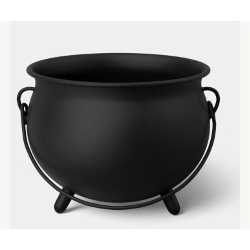 Threshold Large Halloween Cauldron Black Metal Decorative Bowl Party Decor NEW